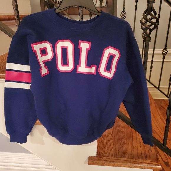 Polo Ralph Lauren Girls Collegiate sweatshirt and pants EUC - Picture 2 of 6